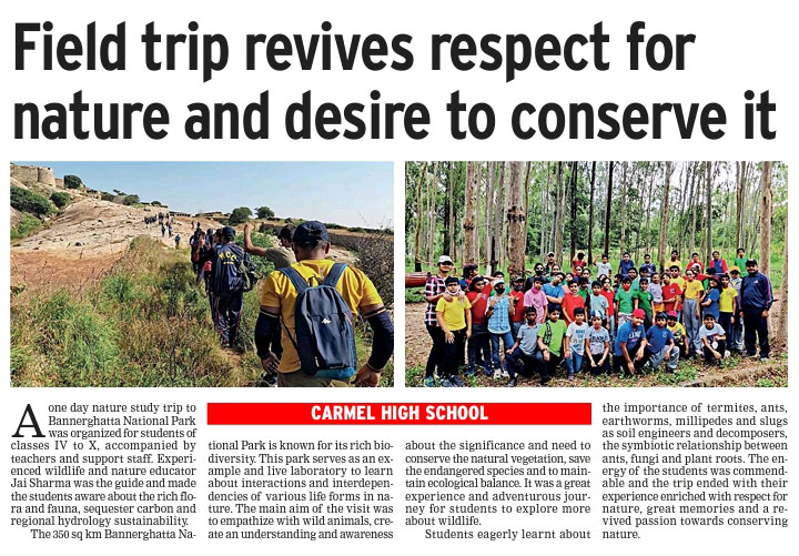 Field-Trip_Bannerghatta-Nat_Times_of_india_coverage
